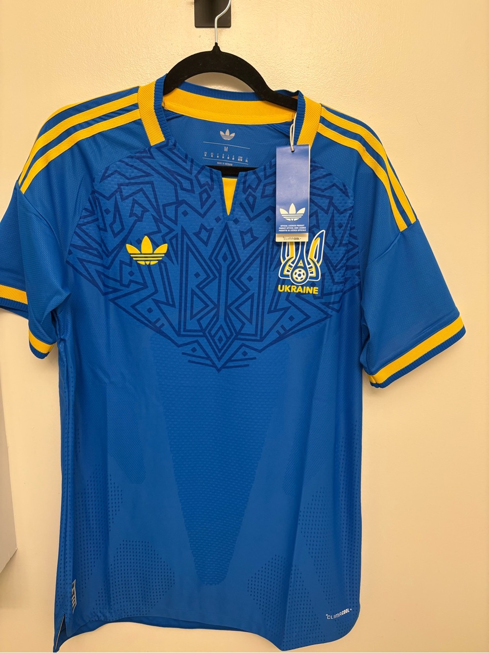 Adidas Ukraine 2026 Away Authentic Jersey Men M NWT KC6044